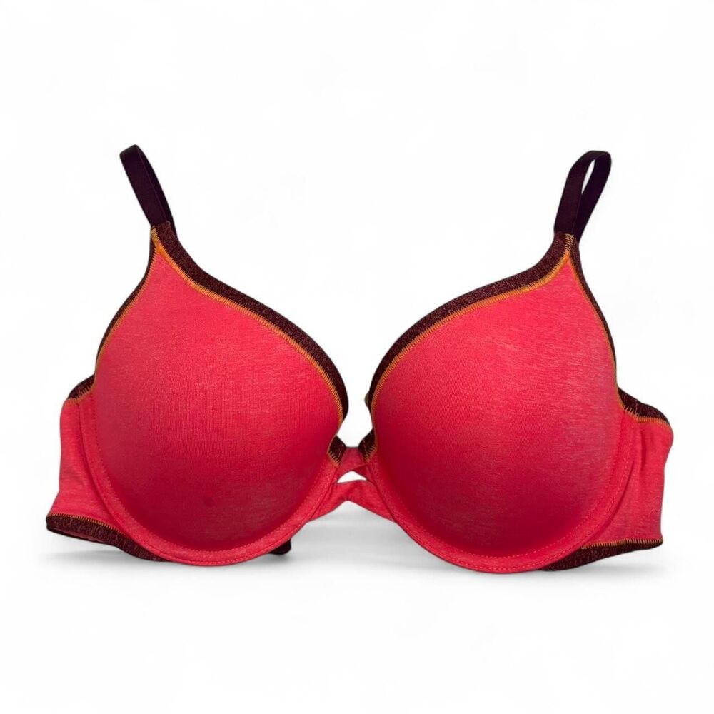 Victoria’s Secret heathered  Pink & burgundy perfect shape bra  32D